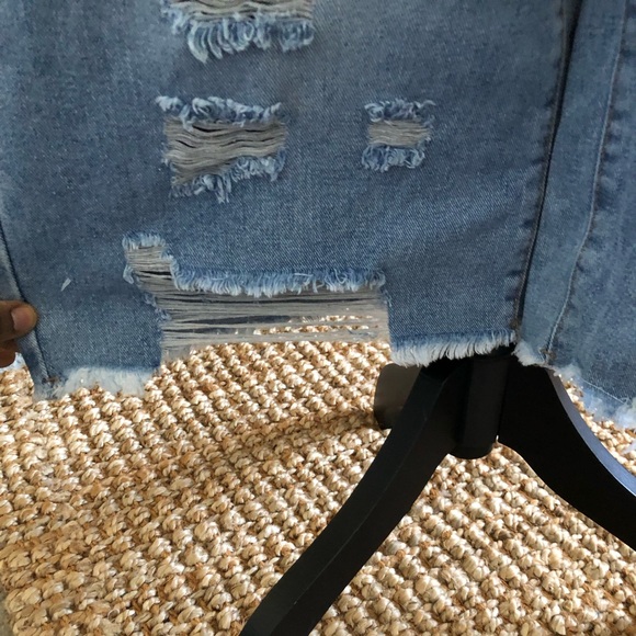 Cute wide leg high waist denim capris - Picture 15 of 16